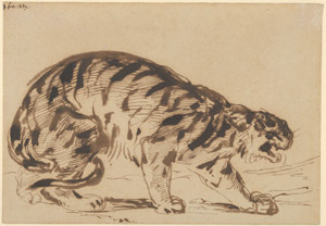 Eugène Delacroix's Crouching Tiger (Metropolitan Museum of Art, 1839)