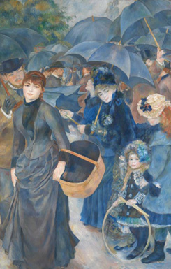Pierre-Auguste Renoir's The Umbrellas (photo by Art Resource NY, National Gallery, London, c. 1881–1885)