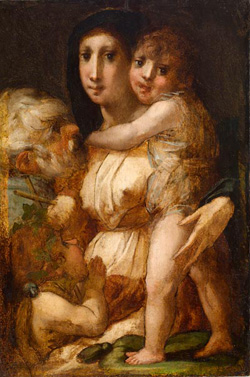 Rosso Fiorentino's Holy Family with Saint John the Baptist (Walters Art Museum, Baltimore, c. 1520)